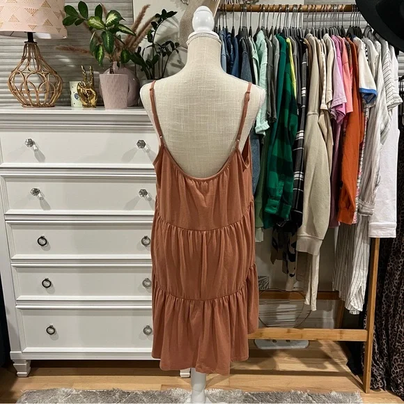 Z Supply | Terracotta Tiered Babydoll Tank Top Dress size XL NWT - Picture 4 of 12